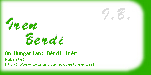 iren berdi business card