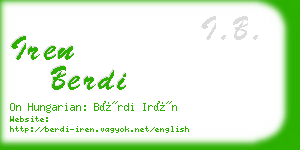 iren berdi business card